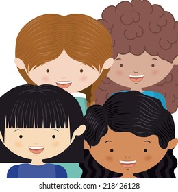 Kids design over white background, vector illustration