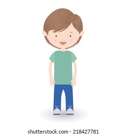 Kids design over white background, vector illustration