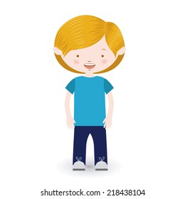 Kids design over white background, vector illustration