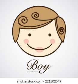 Kids design over white background, vector illustration