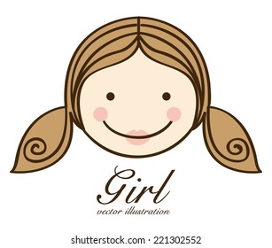 Kids design over white background, vector illustration