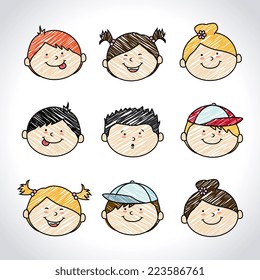 Kids design over white background, vector illustration 