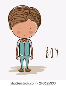 Kids design over white background, vector illustration.