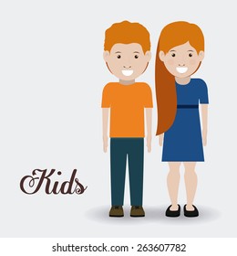Kids design over white background, vector illustration