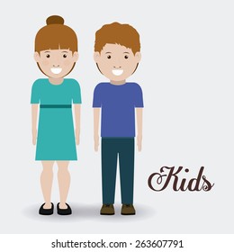 Kids design over white background, vector illustration