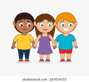 Kids design over white background, vector illustration.
