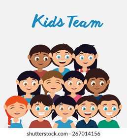 Kids design over white background, vector illustration.