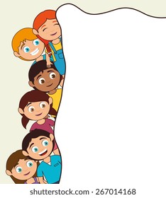 Kids design over white background, vector illustration.