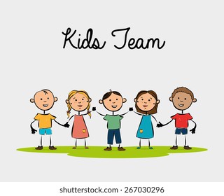 Kids design over white background, vector illustration.