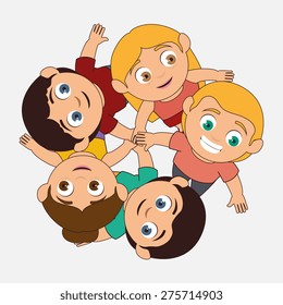 Kids design over white background, vector illustration.