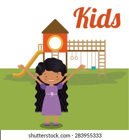 Kids design over white background, vector illustration