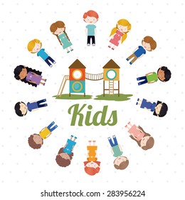 Kids design over white background, vector illustration
