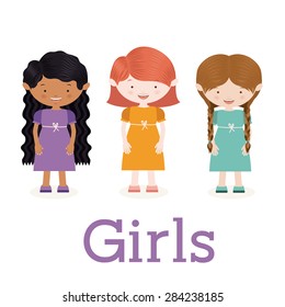 Kids design over white background, vector illustration