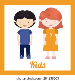Kids design over white background, vector illustration