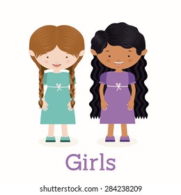 Kids design over white background, vector illustration