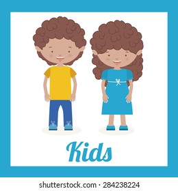 Kids design over white background, vector illustration
