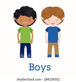 Kids design over white background, vector illustration