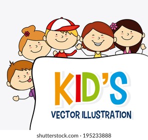 Kids design over white background,vector illustration