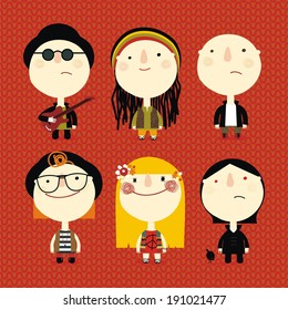 kids with different trendy outfits
