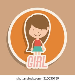 Kids digital design, vector illustration eps 10
