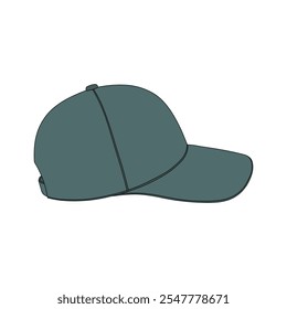 kids drawing baseball cap cartoon isolated