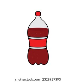 Kids drawing Cartoon Vector illustration cola icon Isolated on White Background