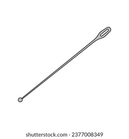 Kids drawing Cartoon Vector illustration ballpoint bodkin Isolated on White Background