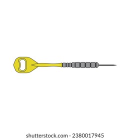 Kids drawing Cartoon Vector illustration dart arrow Isolated in doodle style