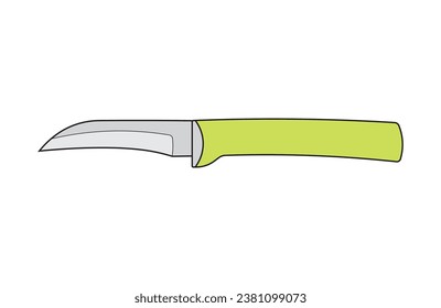 Kids drawing Cartoon Vector illustration paring knife Isolated in doodle style