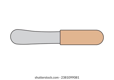 Kids drawing Cartoon Vector illustration jam knife Isolated in doodle style