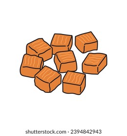 Kids drawing Cartoon Vector illustration caramels Isolated on White Background