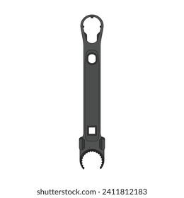 Kids drawing Cartoon Vector illustration armorers wrench icon Isolated on White Background
