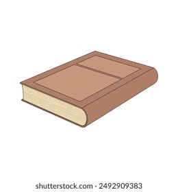 kids drawing cartoon Vector illustration cute textbook icon Isolated on White