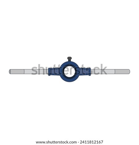 Kids drawing Cartoon Vector illustration die stock holder wrench icon Isolated on White Background