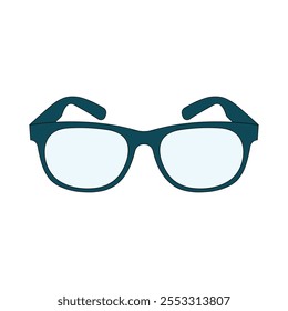 kids drawing glasses cartoon isolated