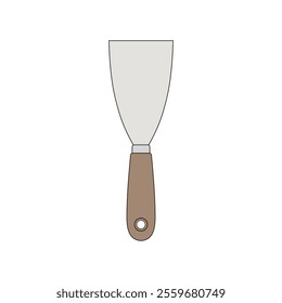 kids drawing illustration putty scraper cartoon isolated