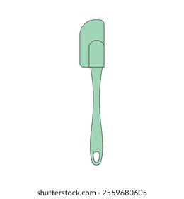 kids drawing illustration silicone spatula cartoon isolated