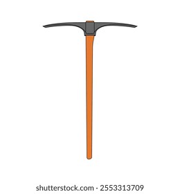 kids drawing pickaxe cartoon isolated