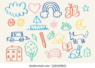Kids Hand Drawing Vector Art, Icons, and Graphics for Free Download