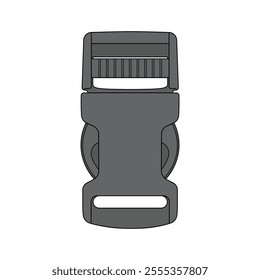 kids drawing side release buckle cartoon isolated