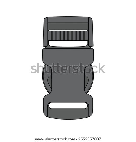 kids drawing side release buckle cartoon isolated