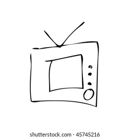 kids drawing of tv