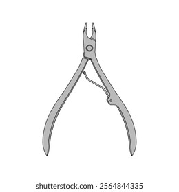 kids drawing vector illustration cuticle nipper cartoon isolated