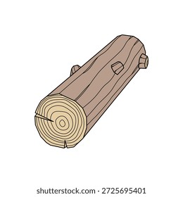 crianças desenho vetor ilustração design madeira log desenho animado isolado
