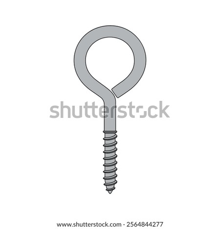 kids drawing vector illustration eye screw cartoon isolated