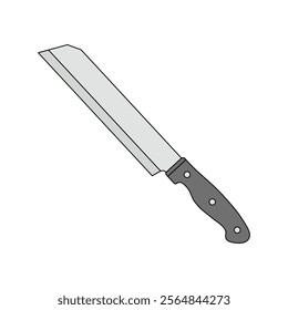 kids drawing vector illustration fruit knife cartoon isolated