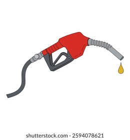 kids drawing vector illustration gas pump cartoon isolated