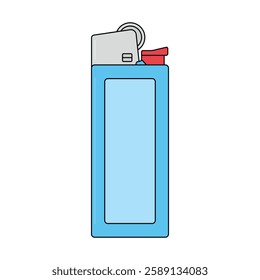 kids drawing vector illustration mini lighter cartoon isolated