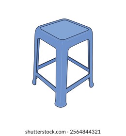 kids drawing vector illustration plastic chair cartoon isolated