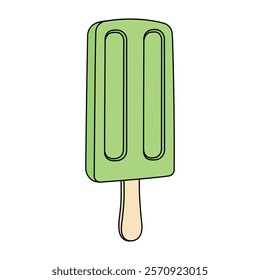 kids drawing vector illustration popsicle cartoon isolated